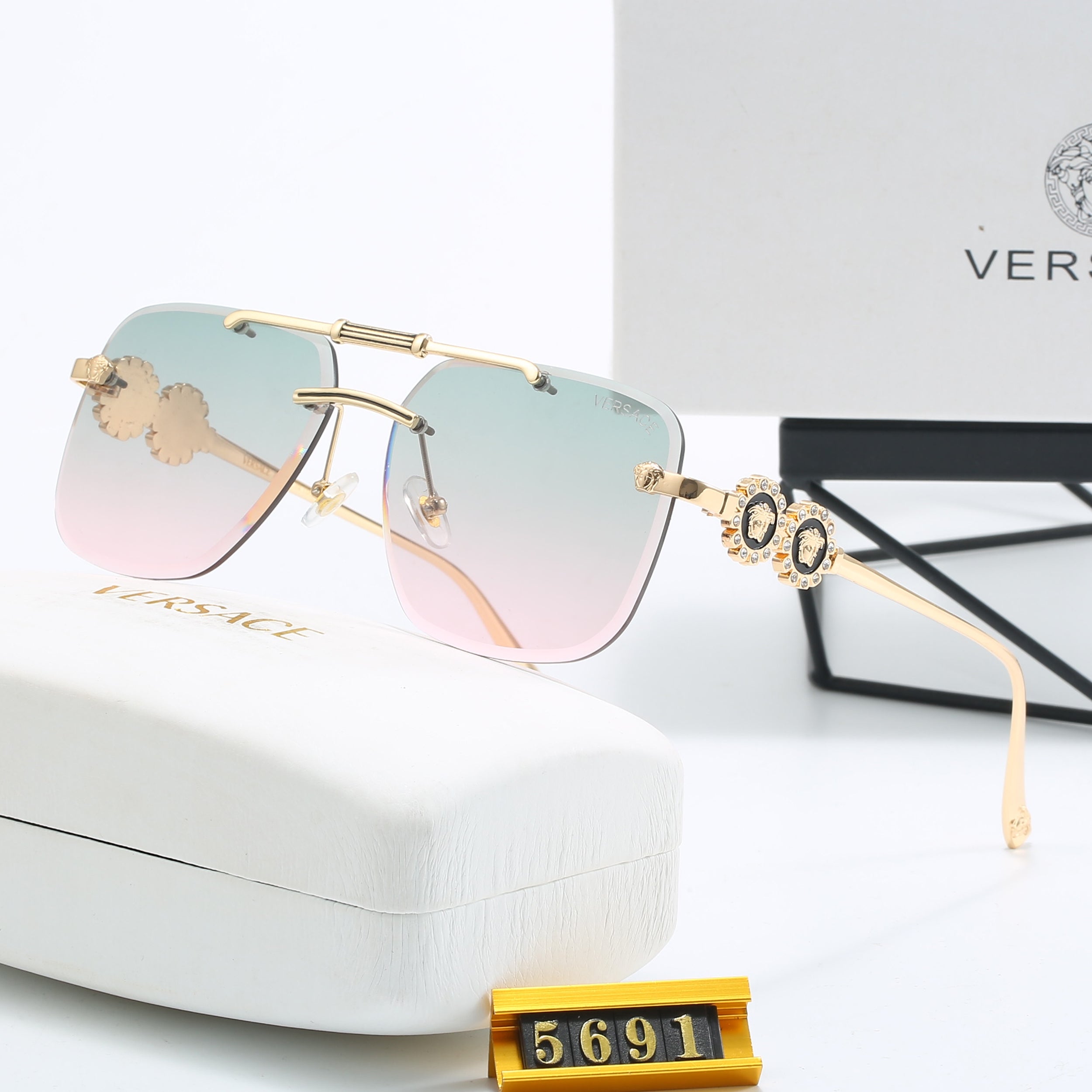 6-color fashionable VE letter sunglasses