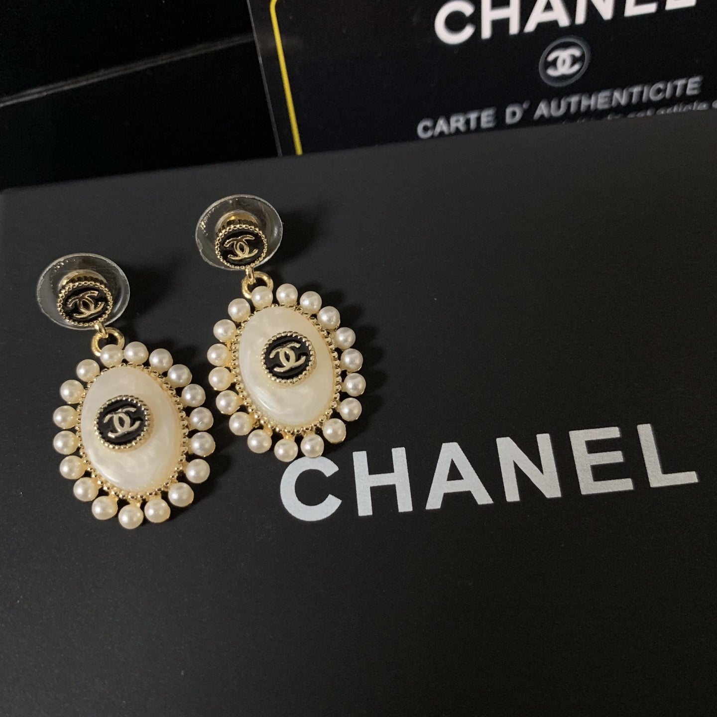 Fashion CC Pearl Earrings