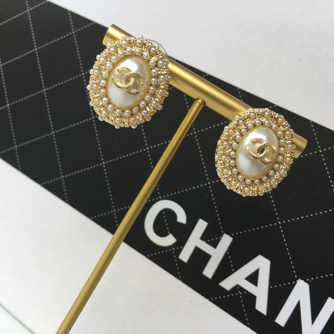 Fashion CC Pearl Earrings