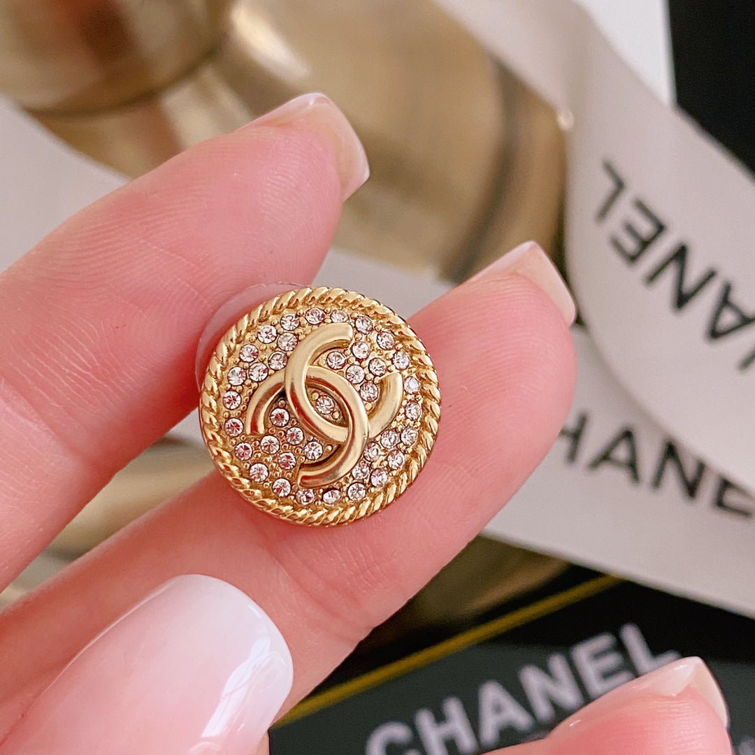 Fashion CC rhinestone earrings