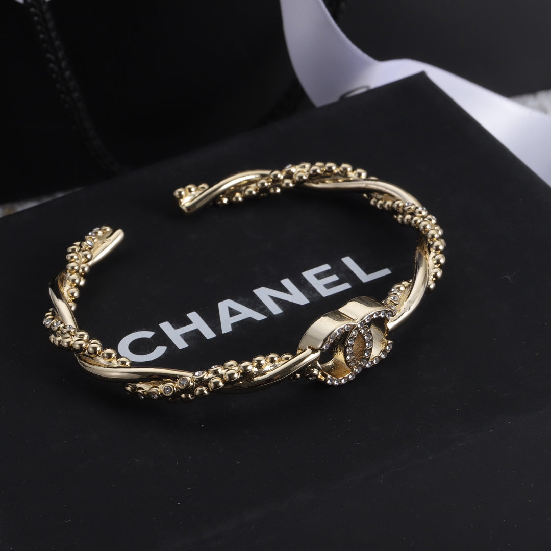 Classic Double C Rhinestone Open Bracelet