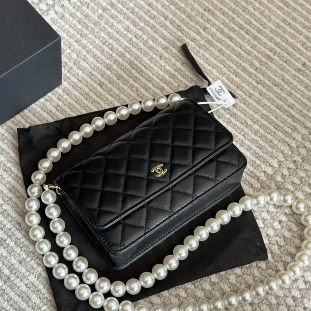 Fashion CC Pearl Crossbody Shoulder Bag