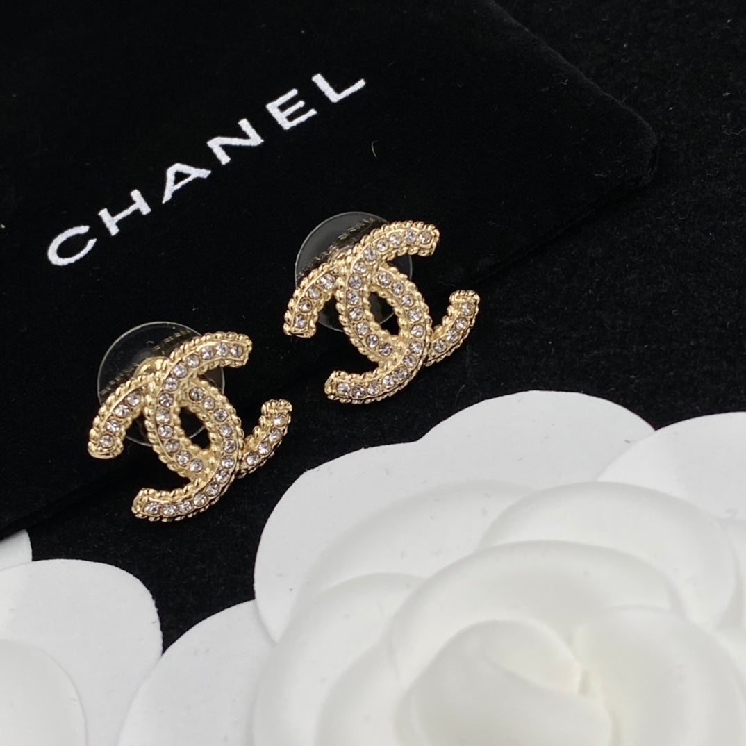 Fashion CC Rhinestone Earrings