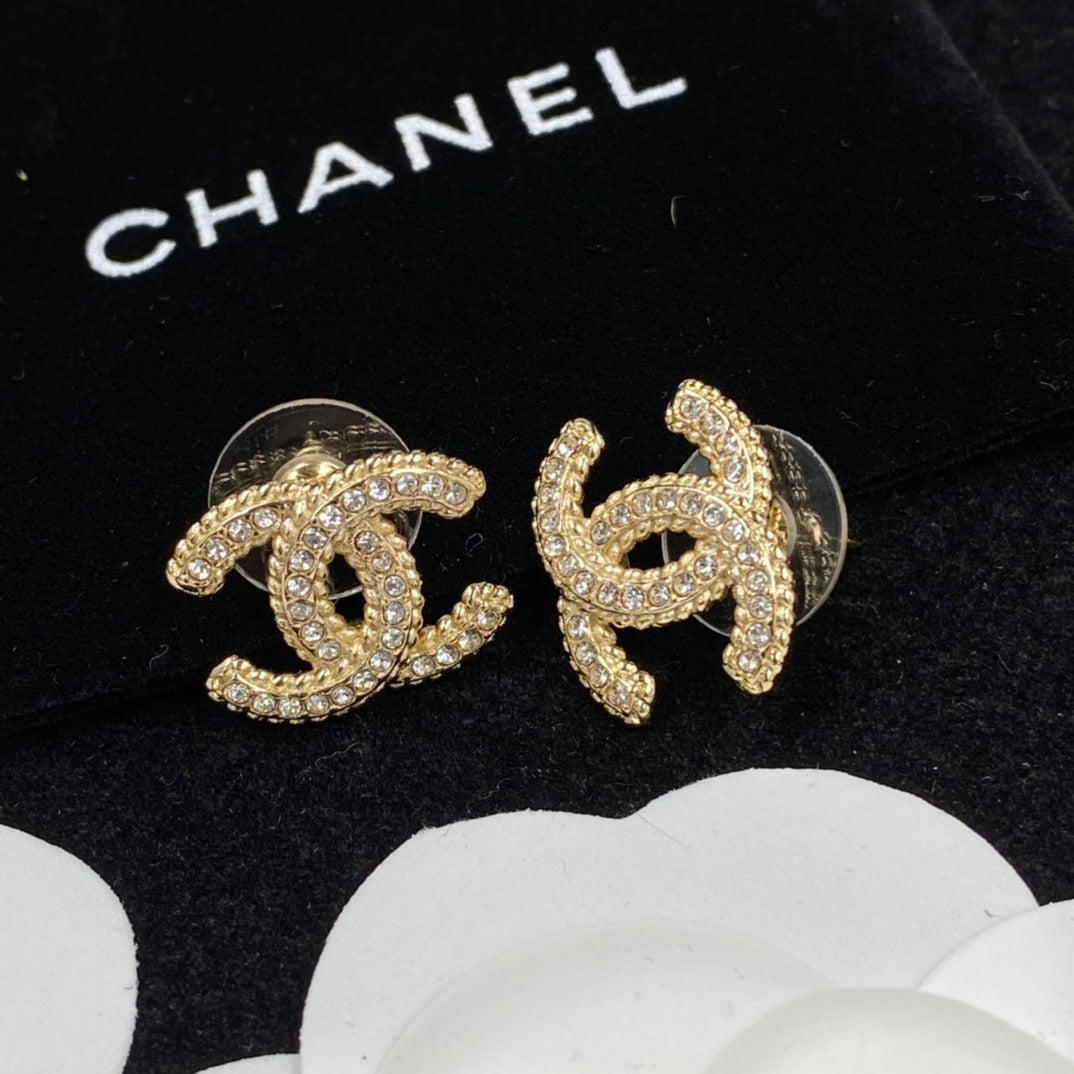 Fashion CC Rhinestone Earrings