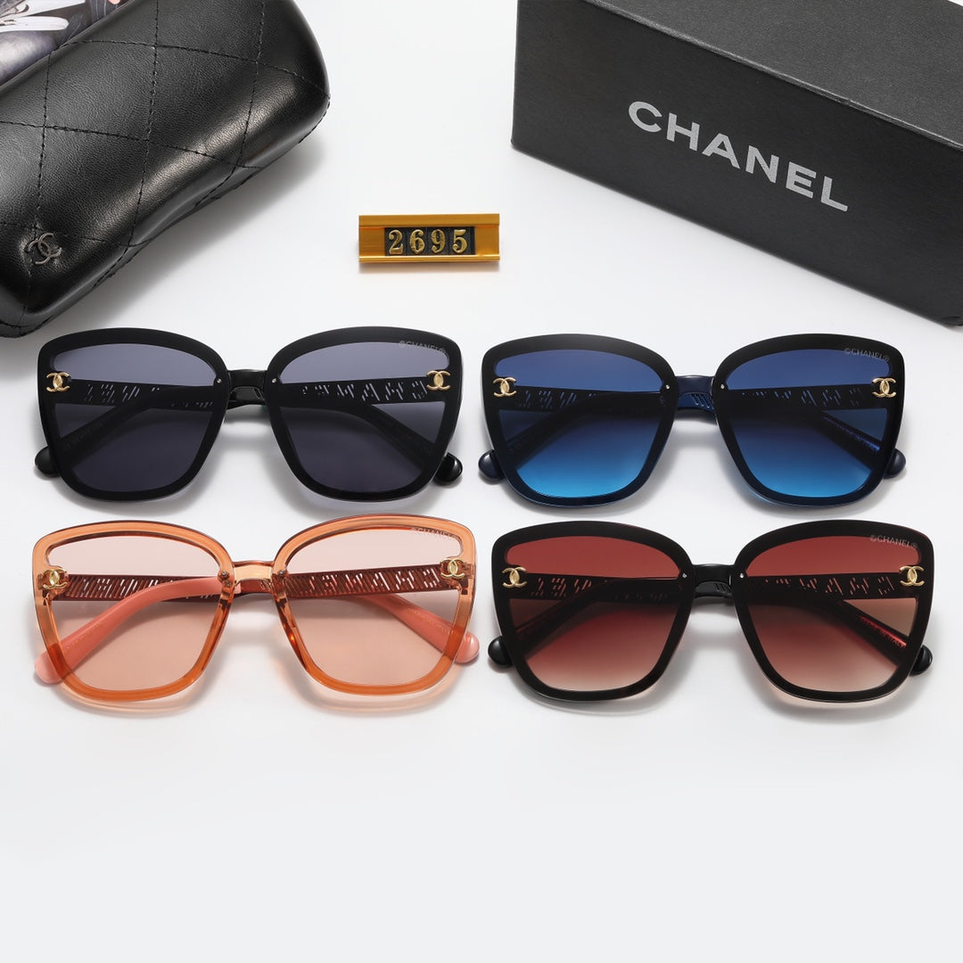 4 Colors Fashionable Letter Frame Sunglasses