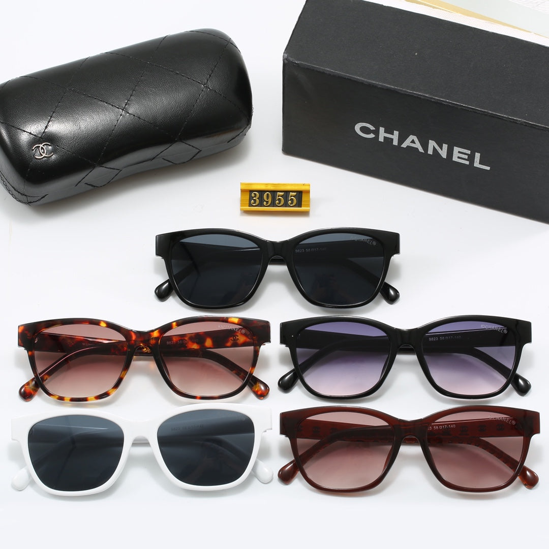 5 Colors Classic Double C Rhombic Frame Sunglasses