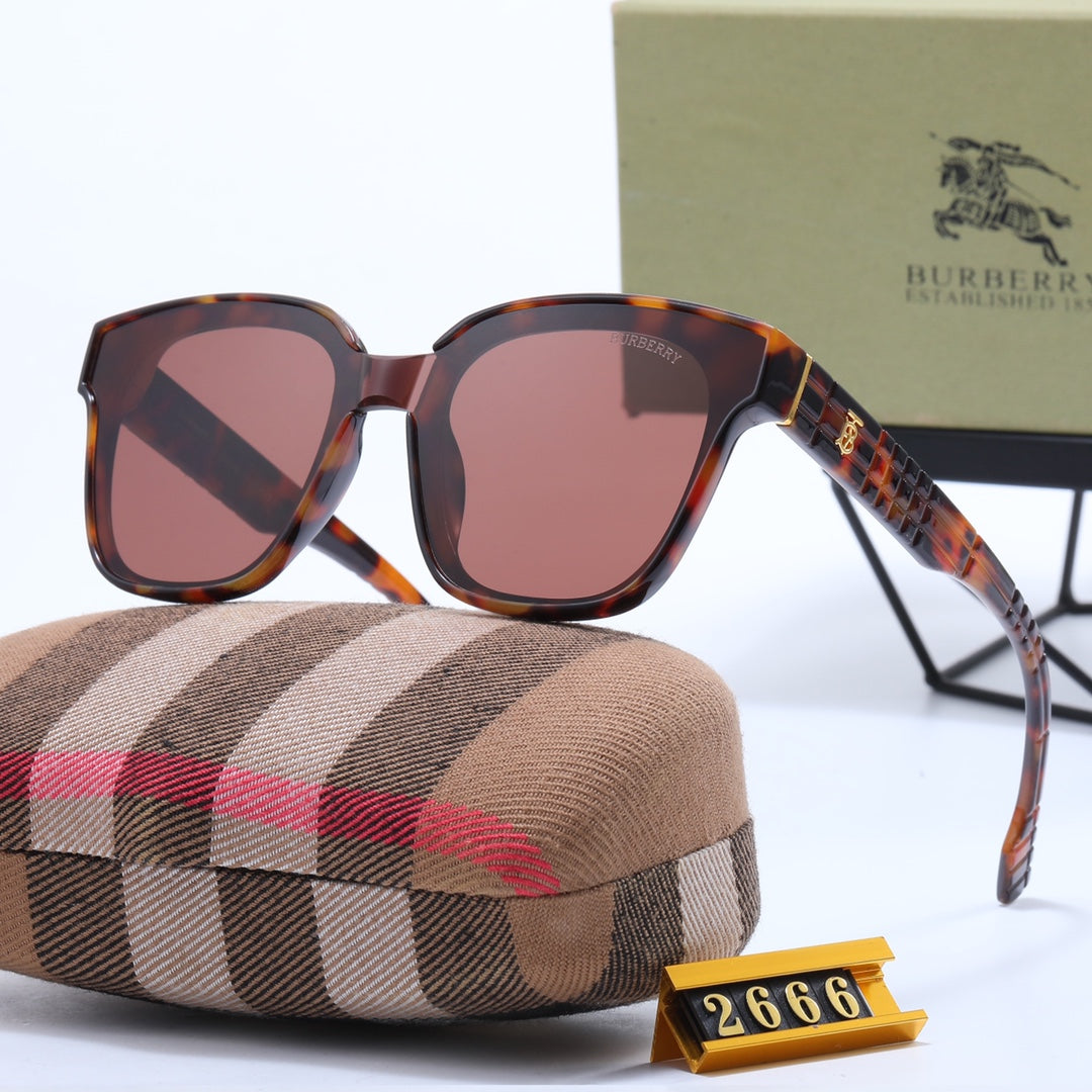 7-color luxury BUR letter print frame sunglasses