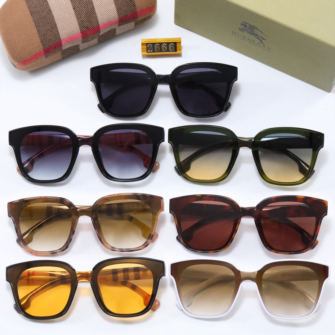 7-color luxury BUR letter print frame sunglasses