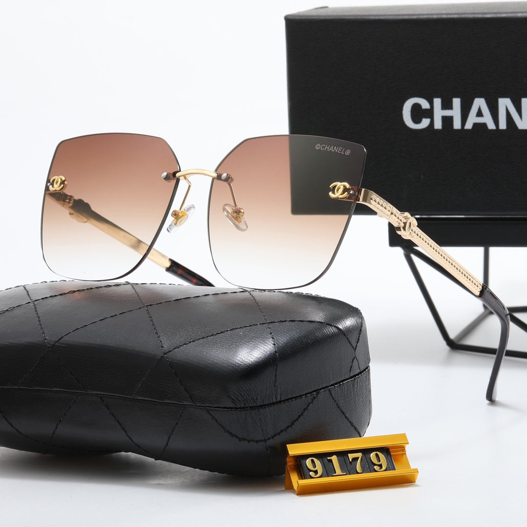 5-color luxury CC letter printed frame sunglasses