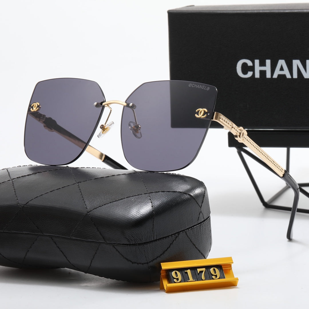 5-color luxury CC letter printed frame sunglasses