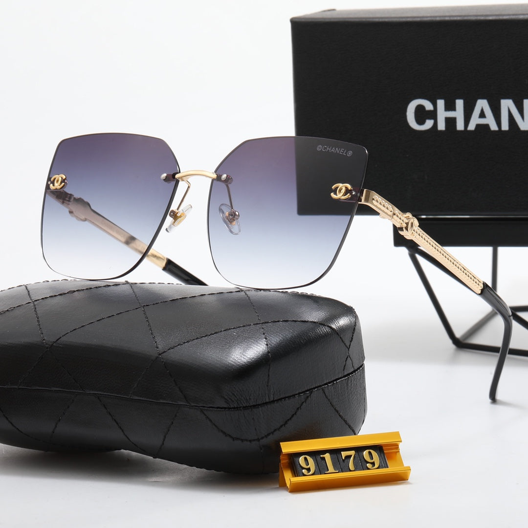 5-color luxury CC letter printed frame sunglasses