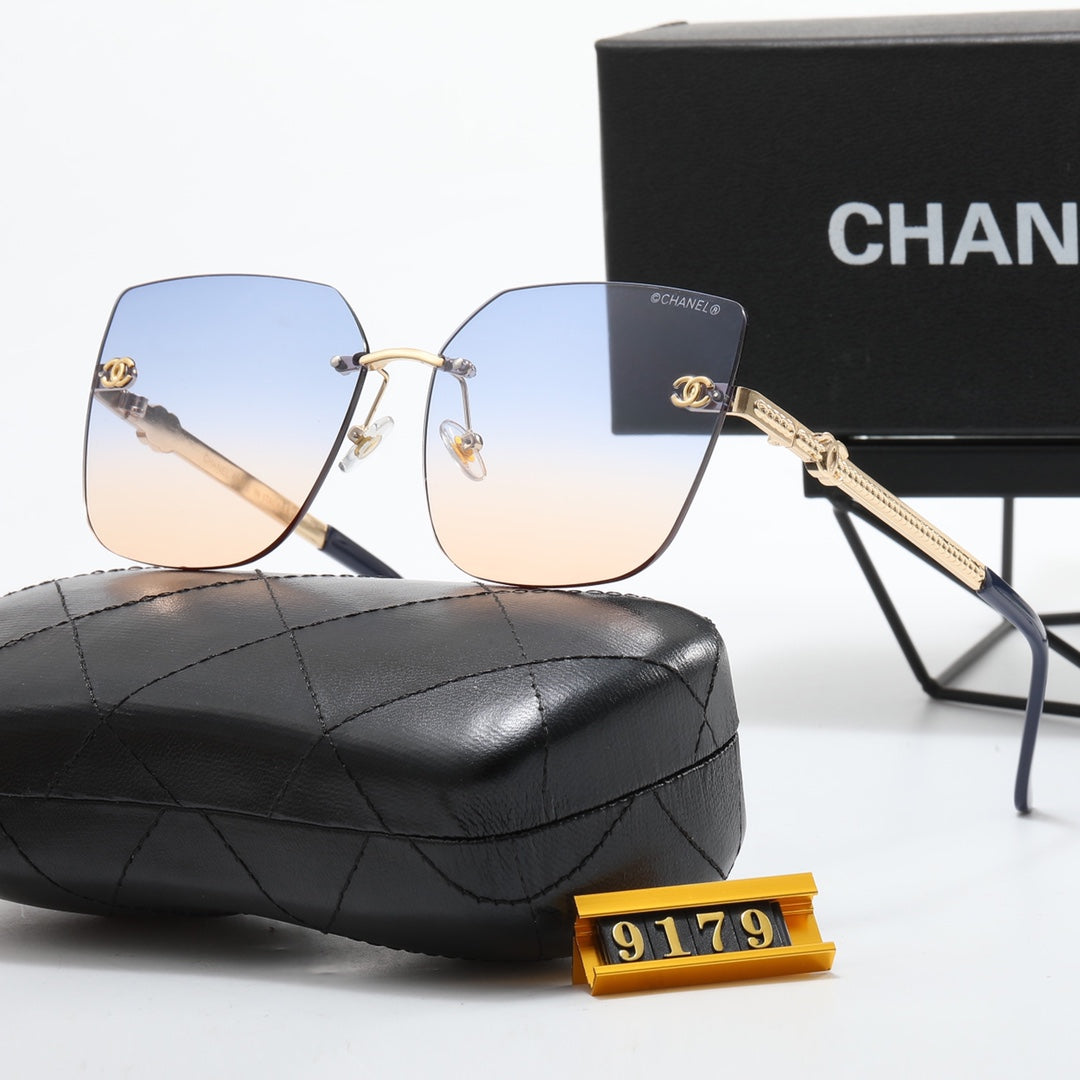 5-color luxury CC letter printed frame sunglasses