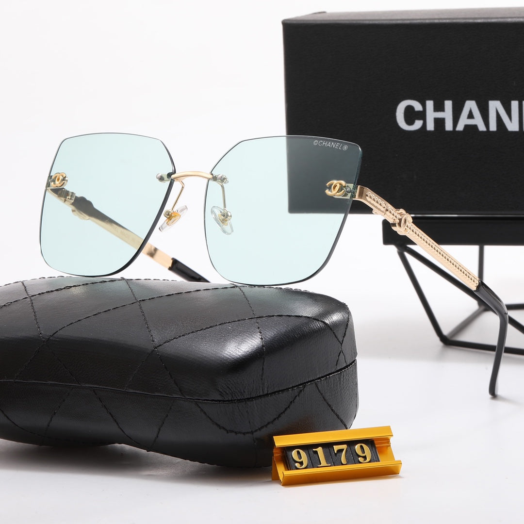 5-color luxury CC letter printed frame sunglasses