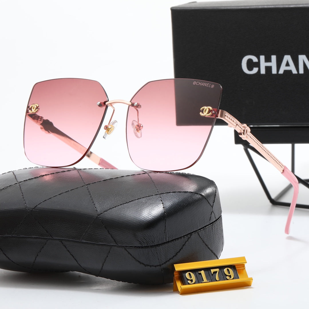 5-color luxury CC letter printed frame sunglasses