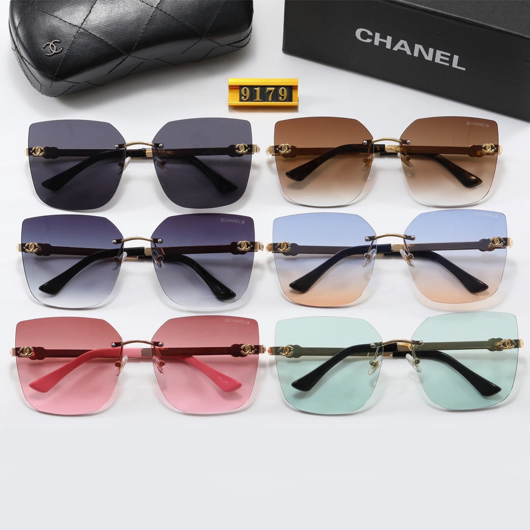 5-color luxury CC letter printed frame sunglasses