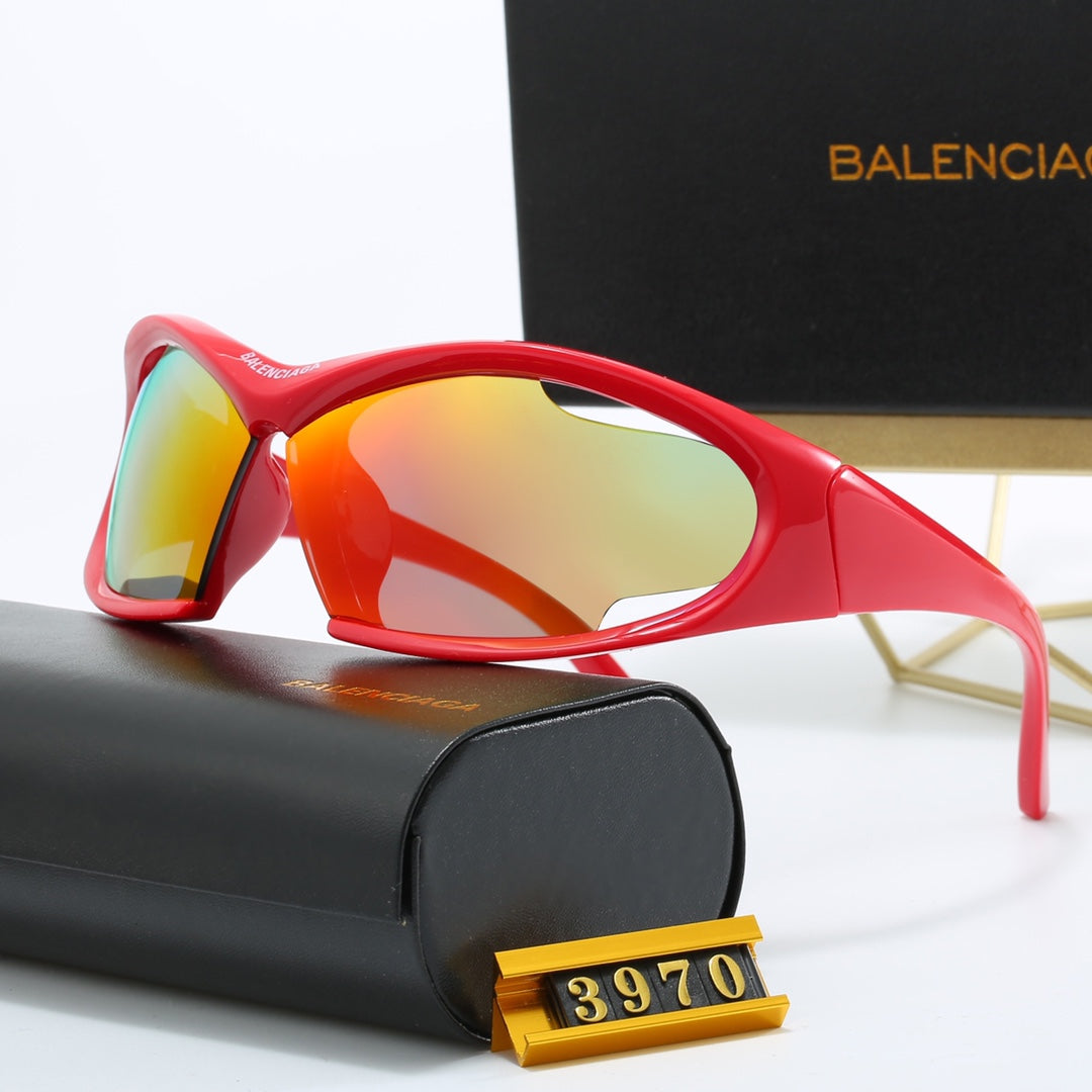 4-color luxury BAL letter printed frame sunglasses