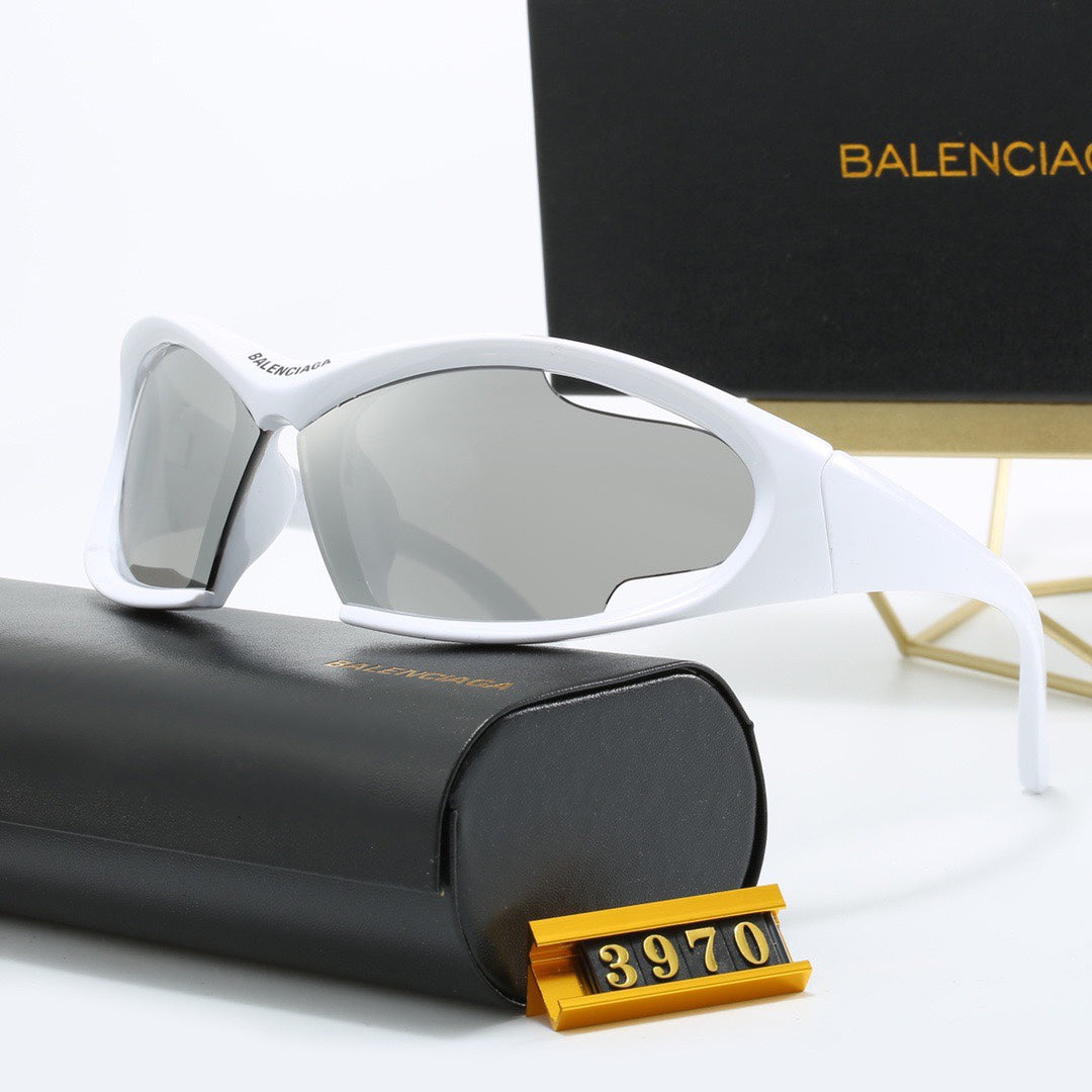 4-color luxury BAL letter printed frame sunglasses