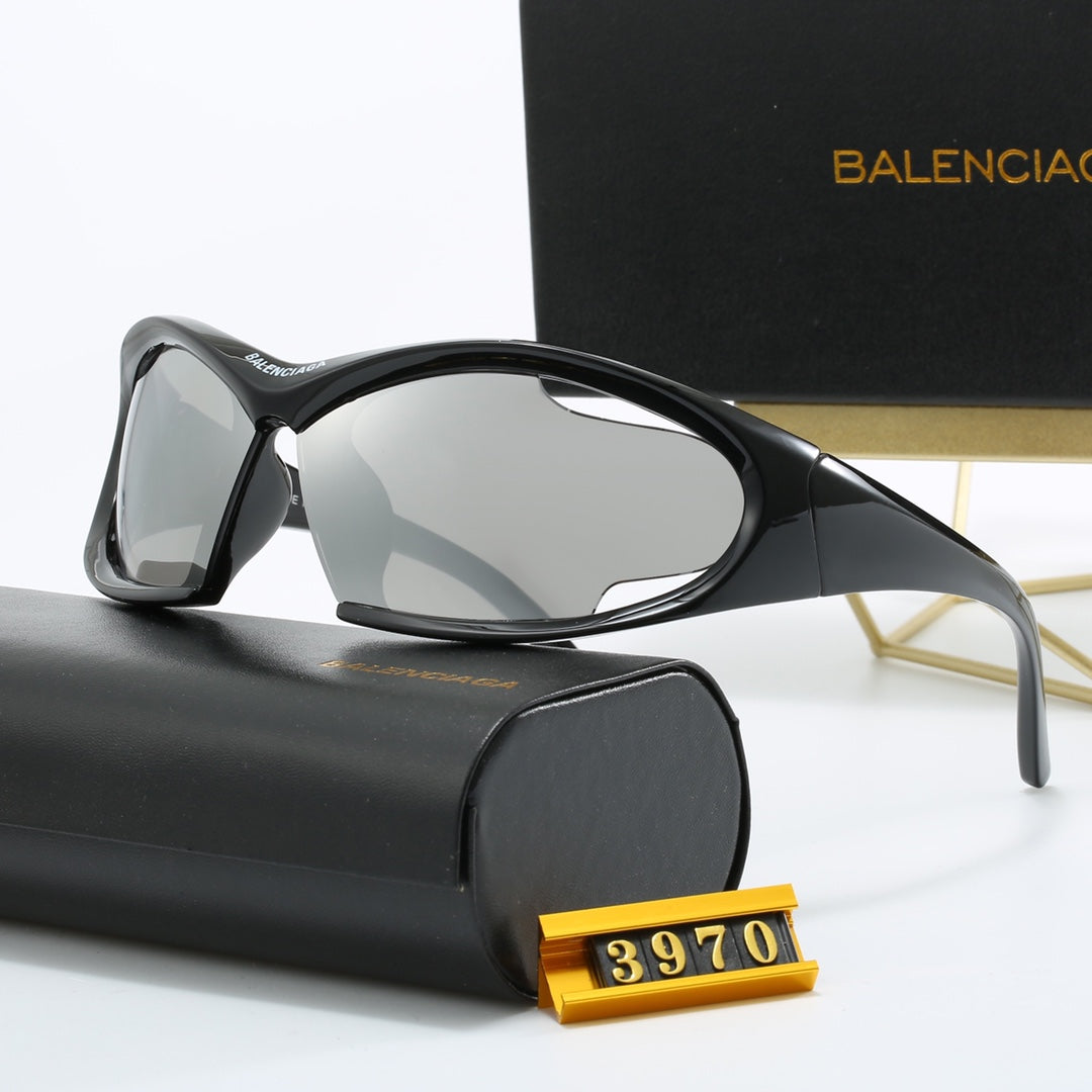 4-color luxury BAL letter printed frame sunglasses