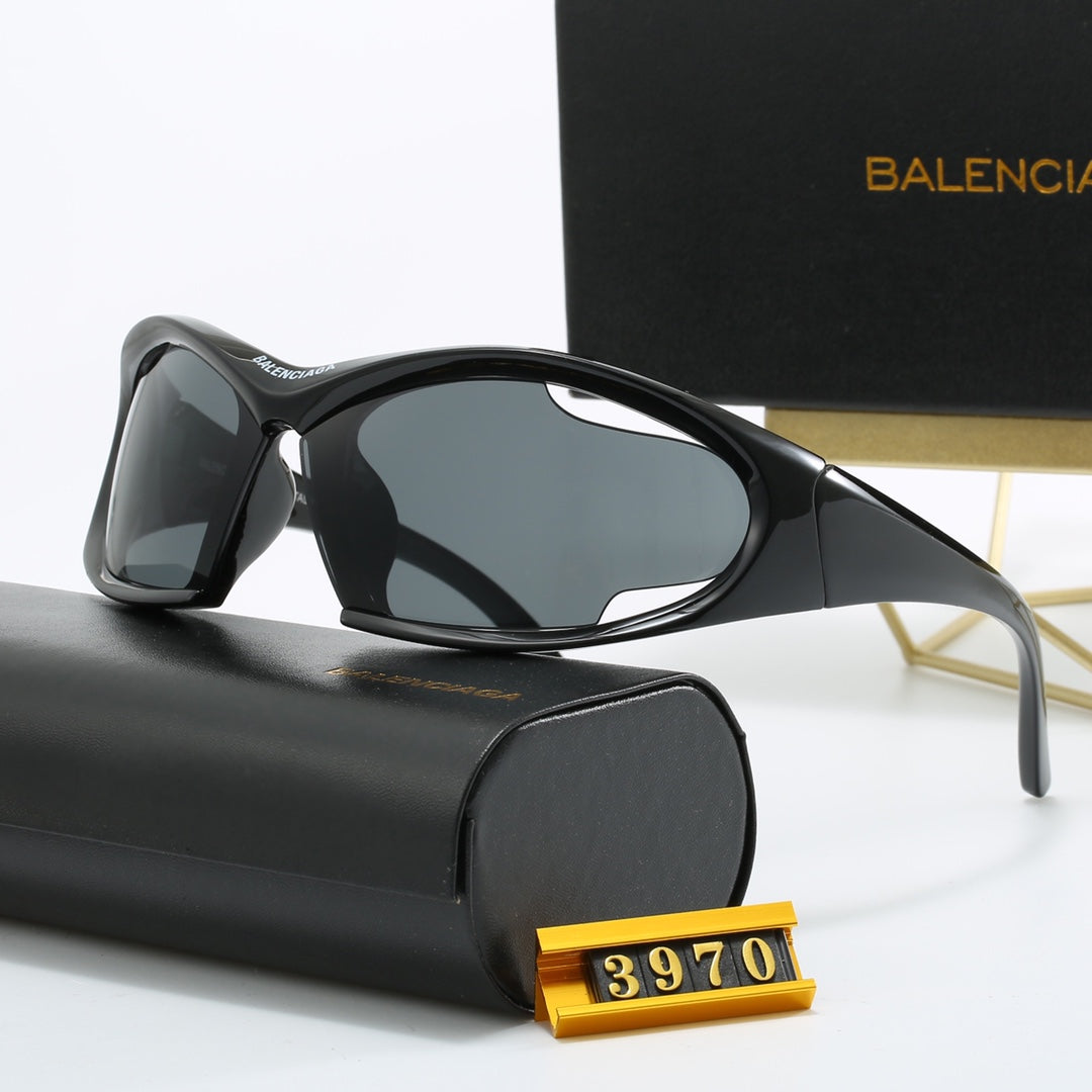 4-color luxury BAL letter printed frame sunglasses