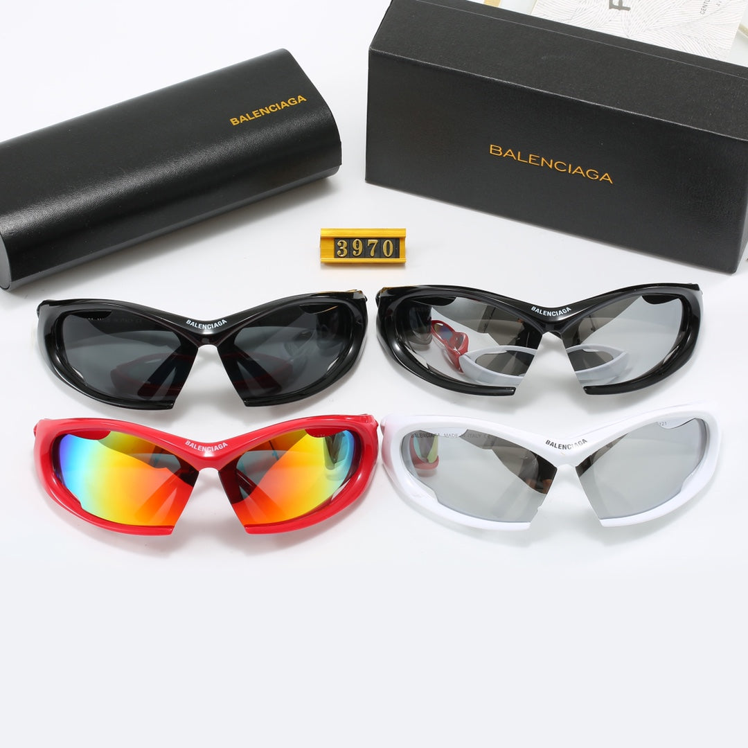 4-color luxury BAL letter printed frame sunglasses