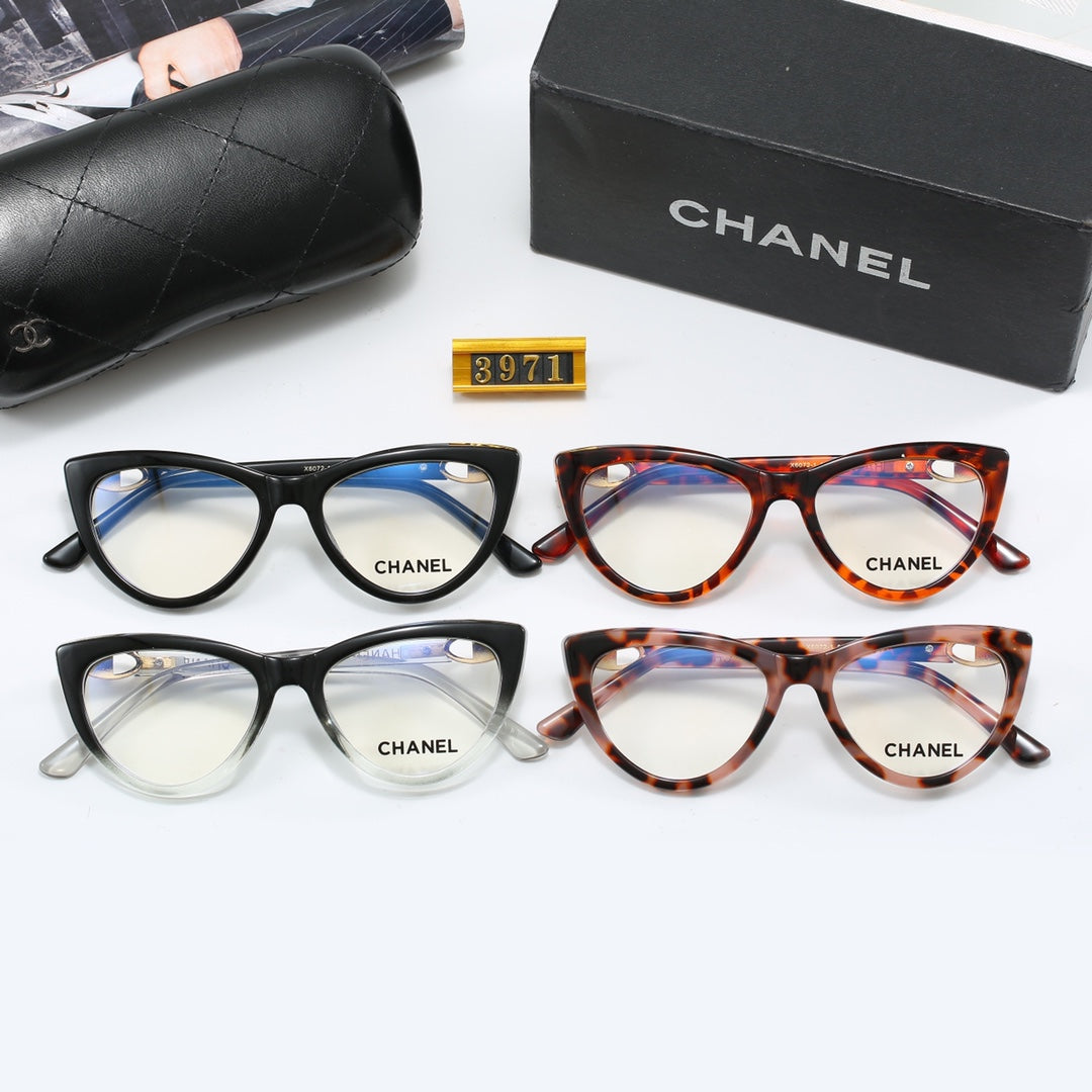 4-color luxury CC letter printed frame sunglasses