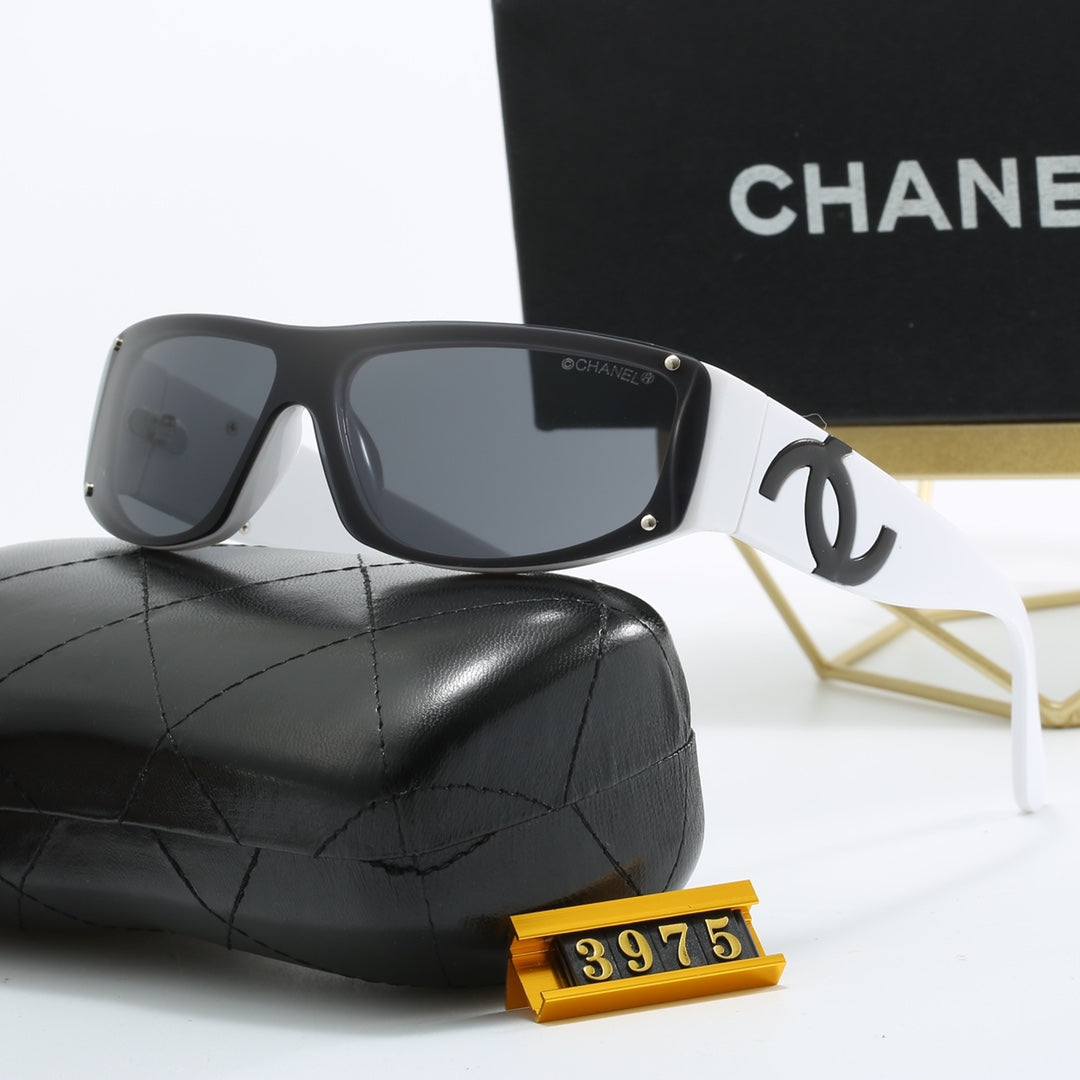 4-color luxury CC letter printed frame sunglasses