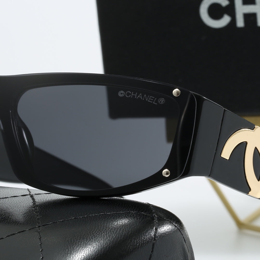 4-color luxury CC letter printed frame sunglasses