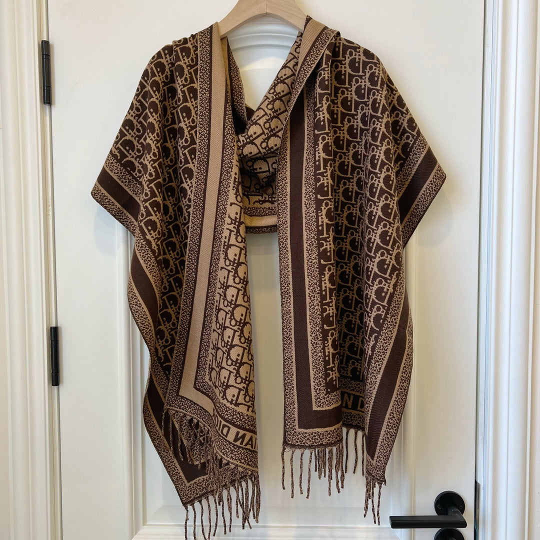 Fashion CD diagonal stripes scarf