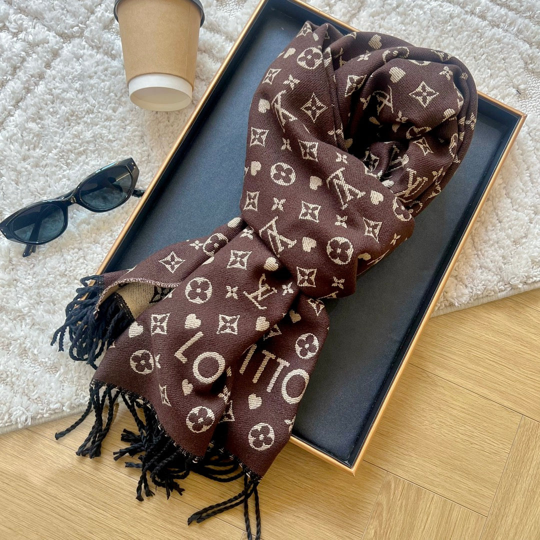 Fashion L letter starry scarf