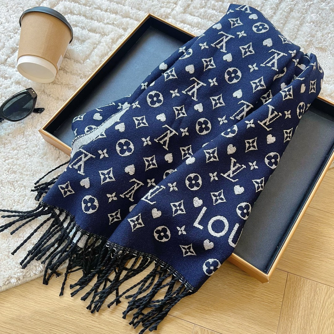 Fashion L letter starry scarf