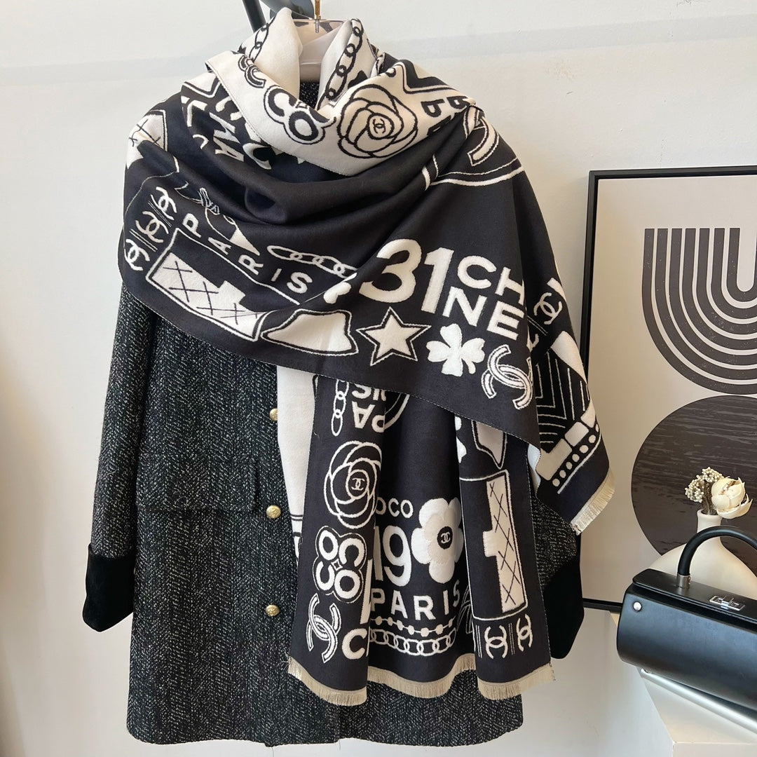 Fashion CC letter scarf