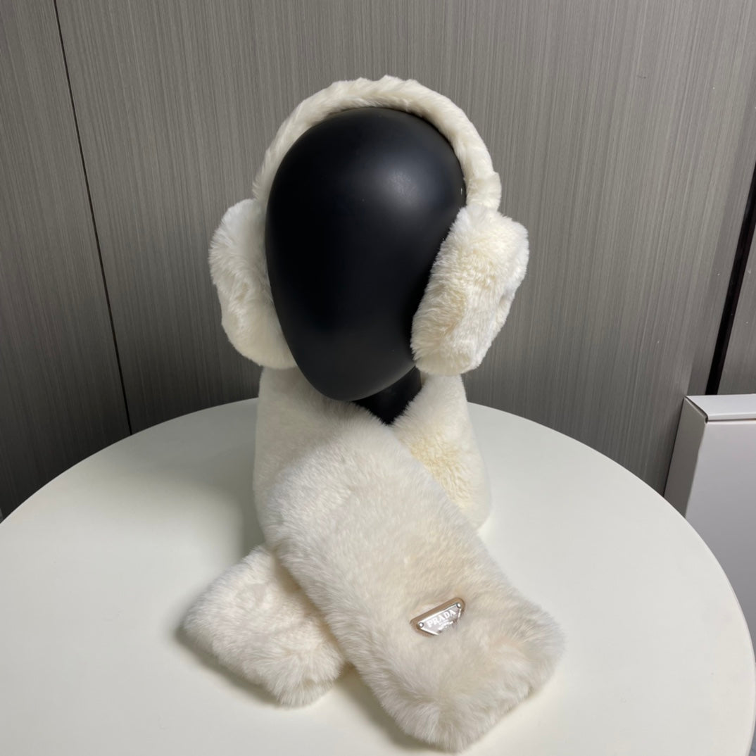 Fashion PAR letter earmuffs scarf