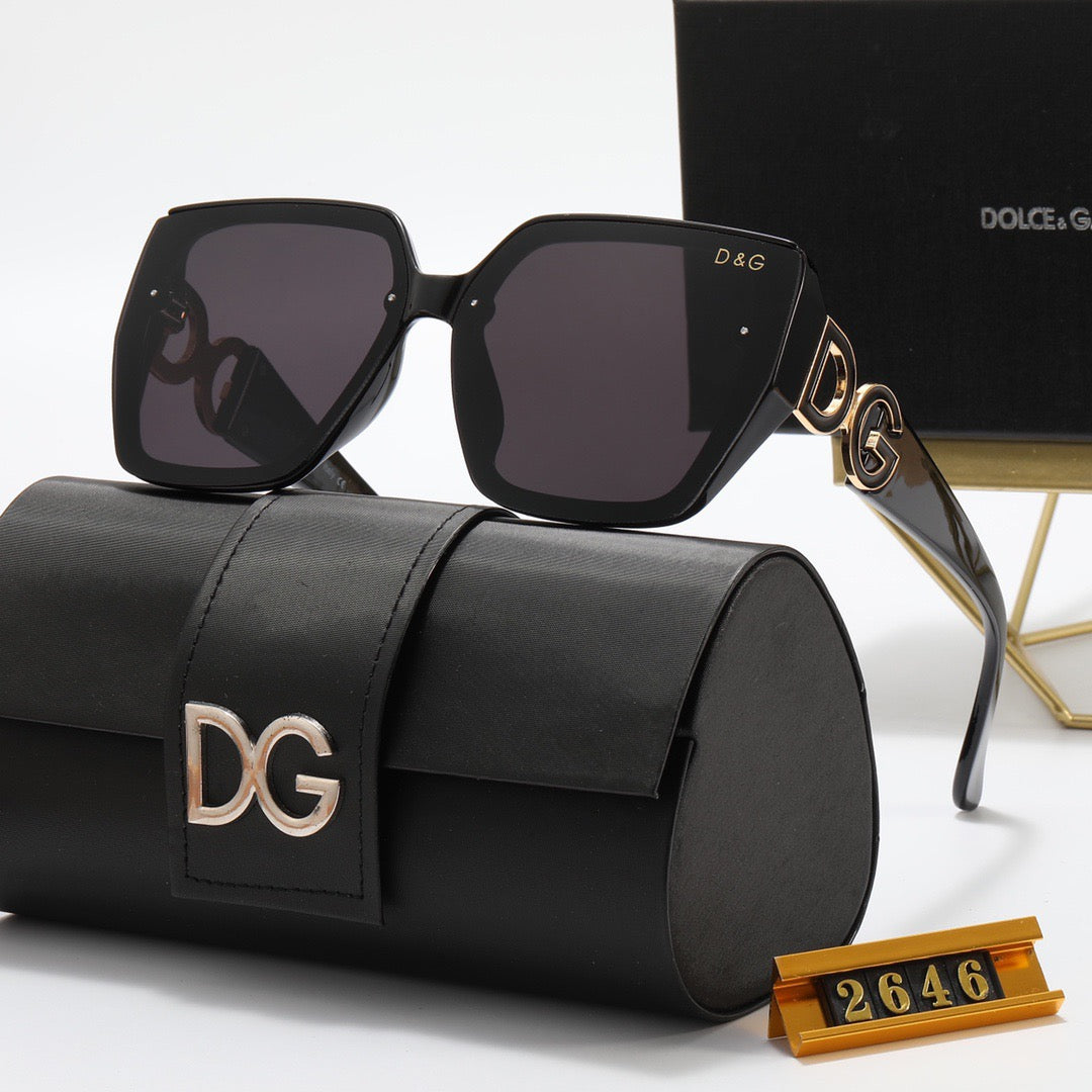 5-color fashionable DG letter temple sunglasses