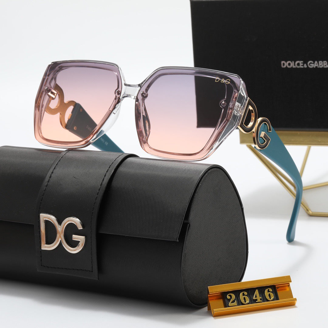 5-color fashionable DG letter temple sunglasses