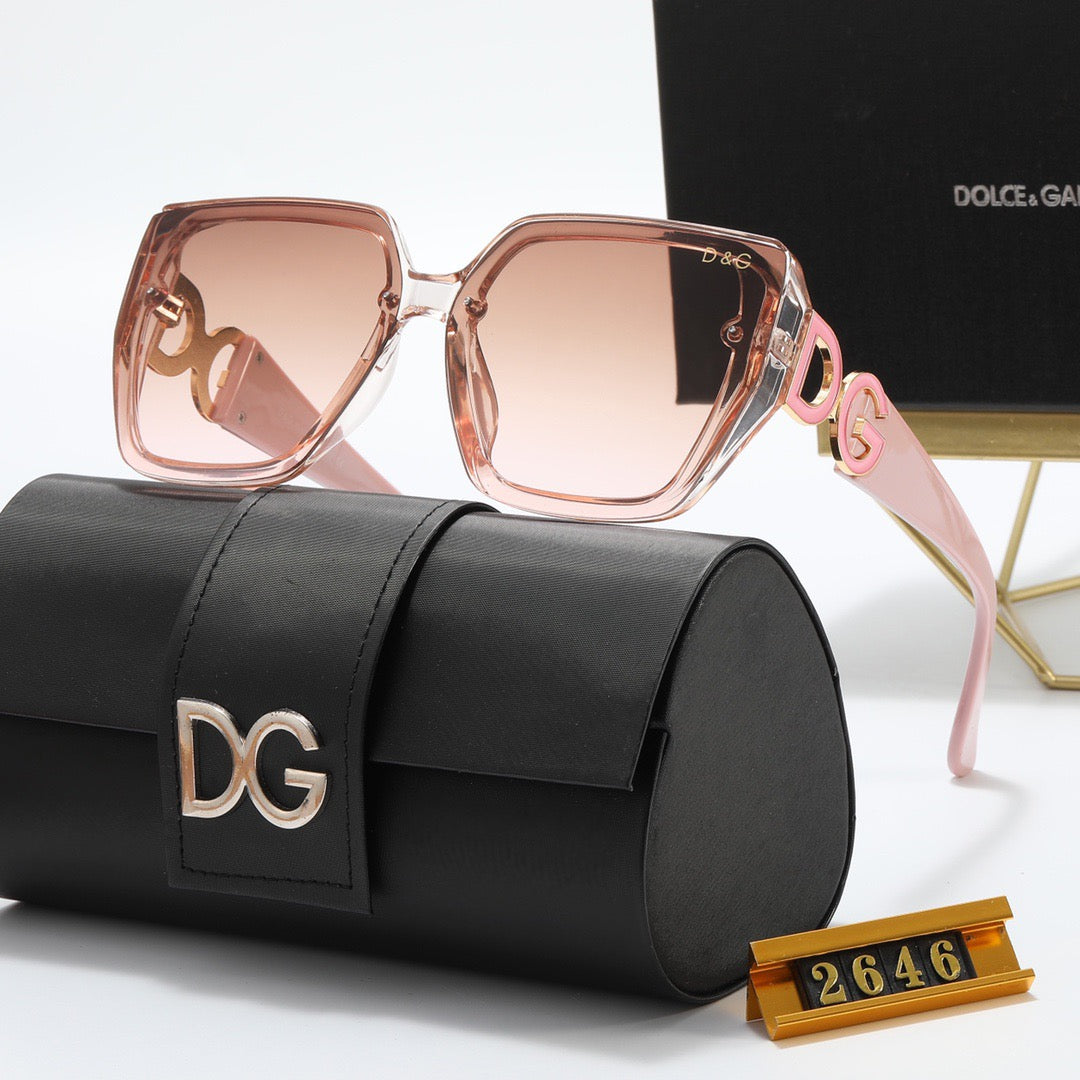 5-color fashionable DG letter temple sunglasses