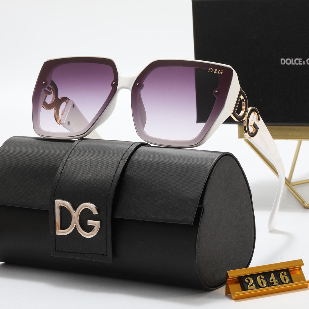 5-color fashionable DG letter temple sunglasses