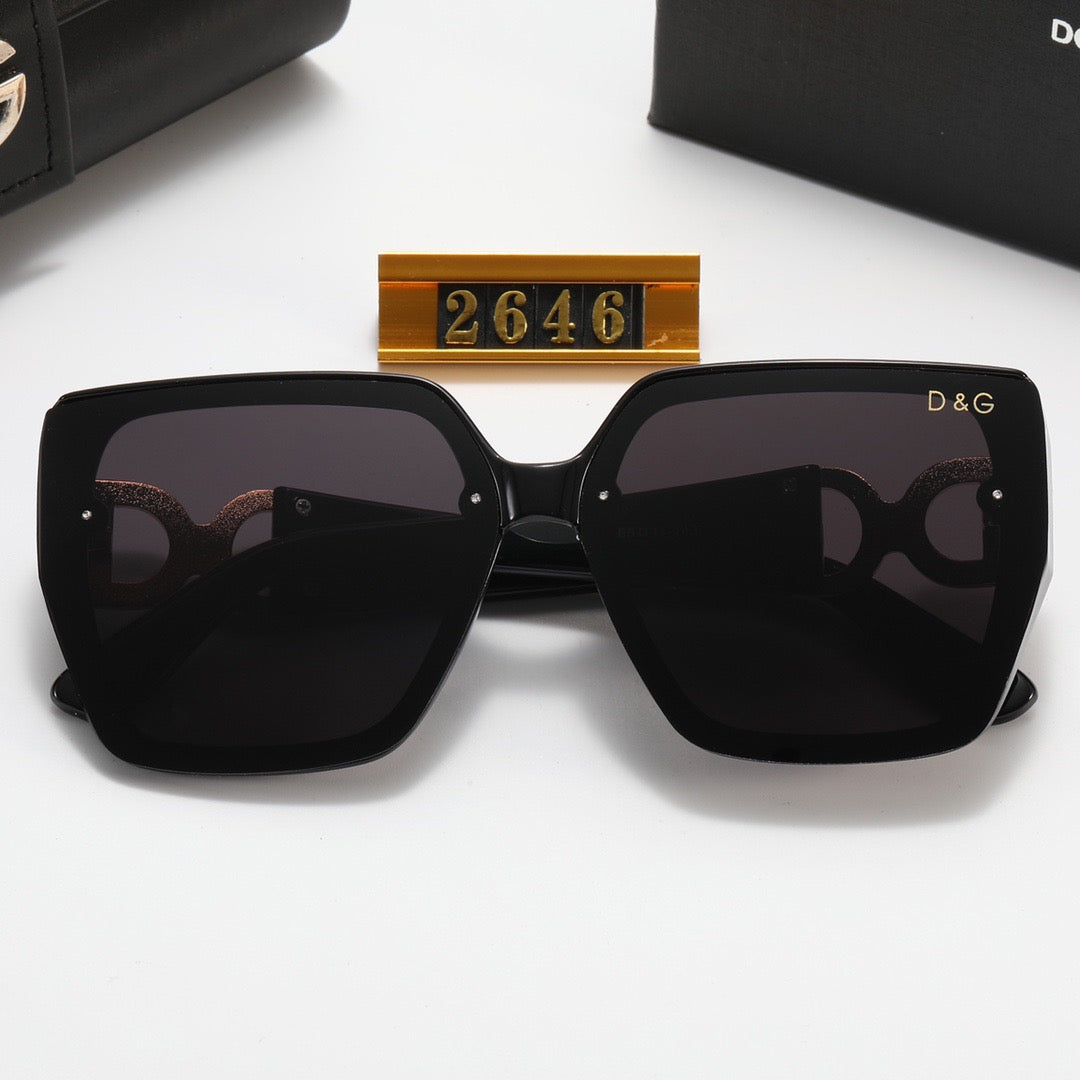 5-color fashionable DG letter temple sunglasses