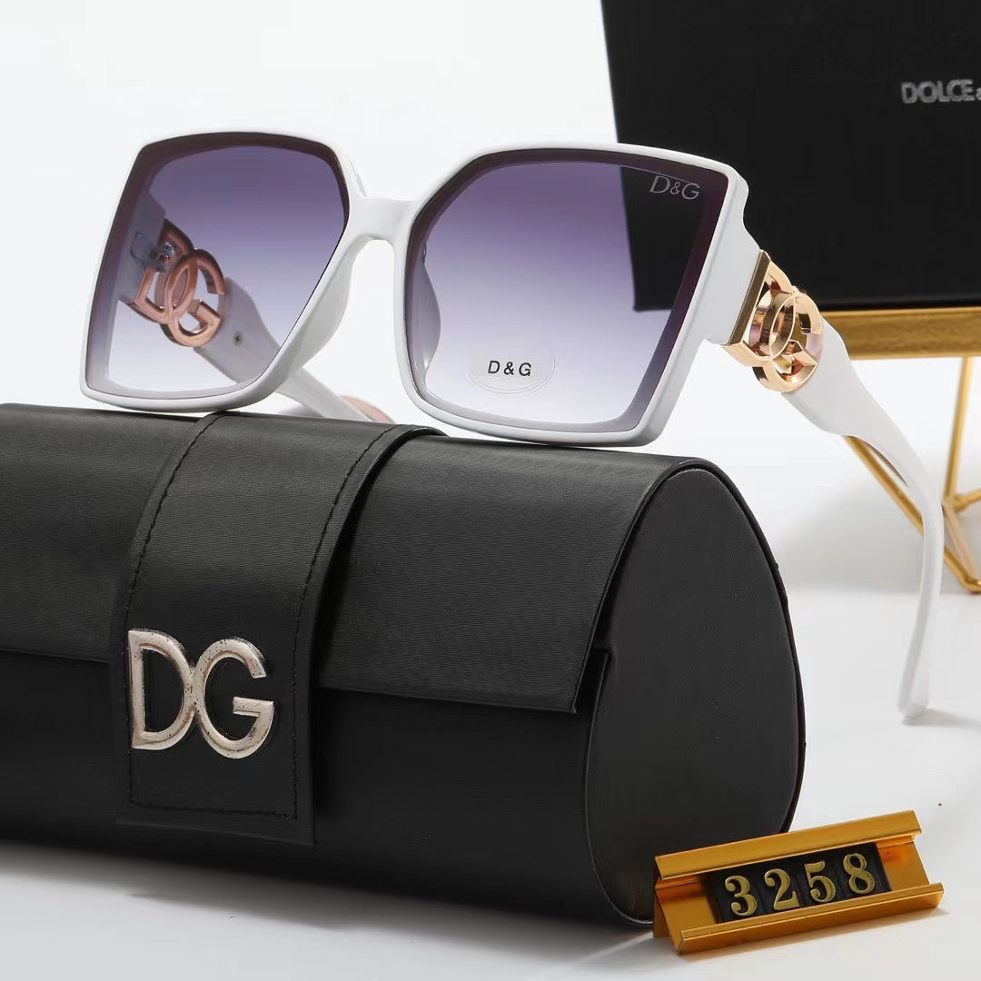 7-color fashionable DG letter temple polarized sunglasses