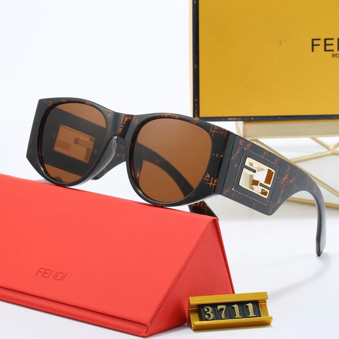 4-color fashionable FF letter polarized sunglasses