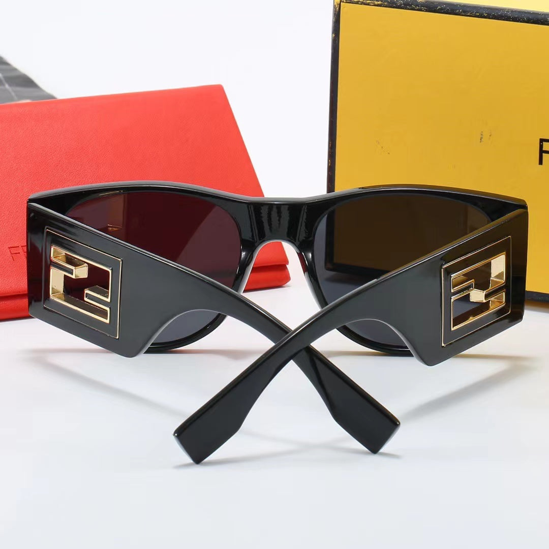 4-color fashionable FF letter polarized sunglasses