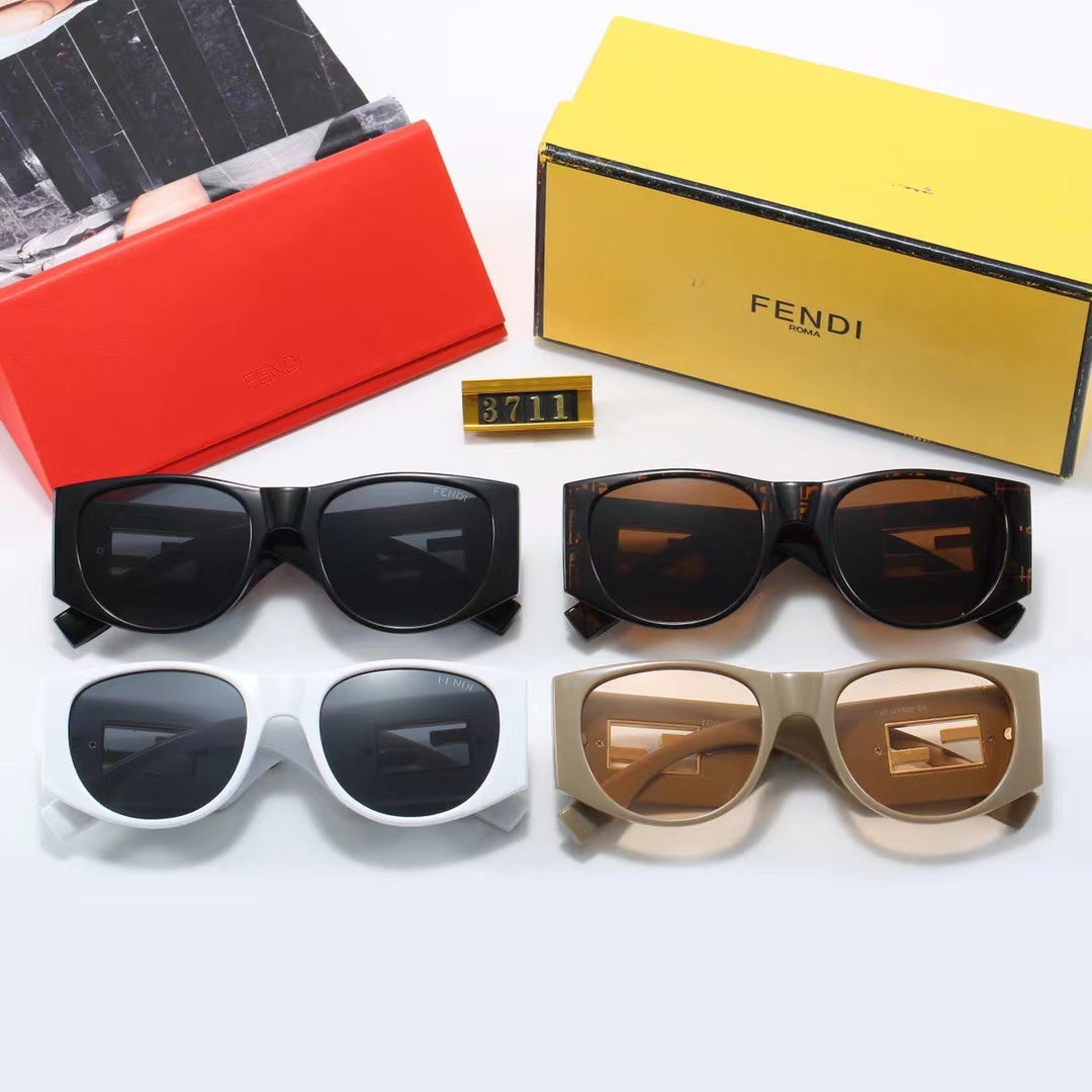 4-color fashionable FF letter polarized sunglasses