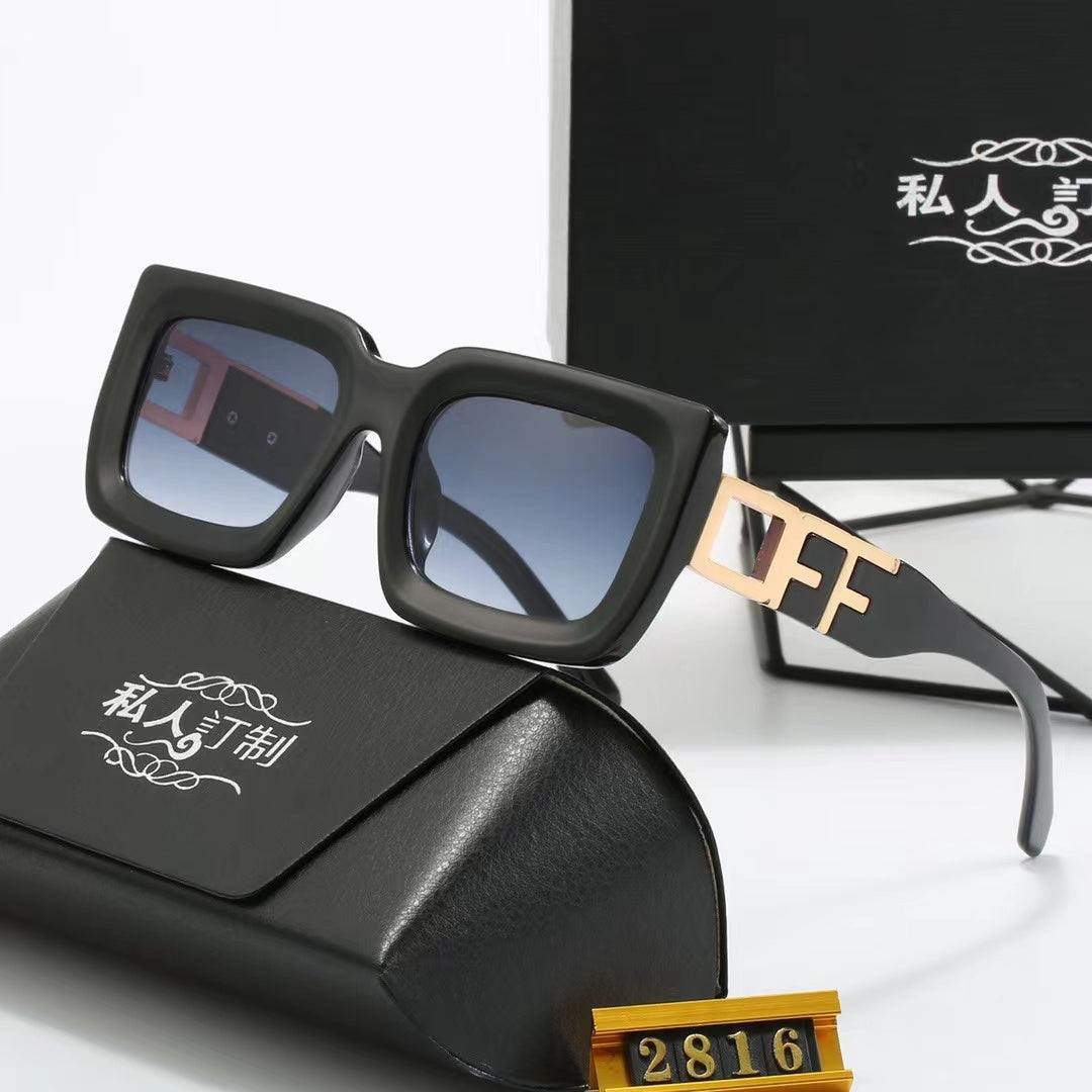 5-color fashionable FF letter polarized sunglasses