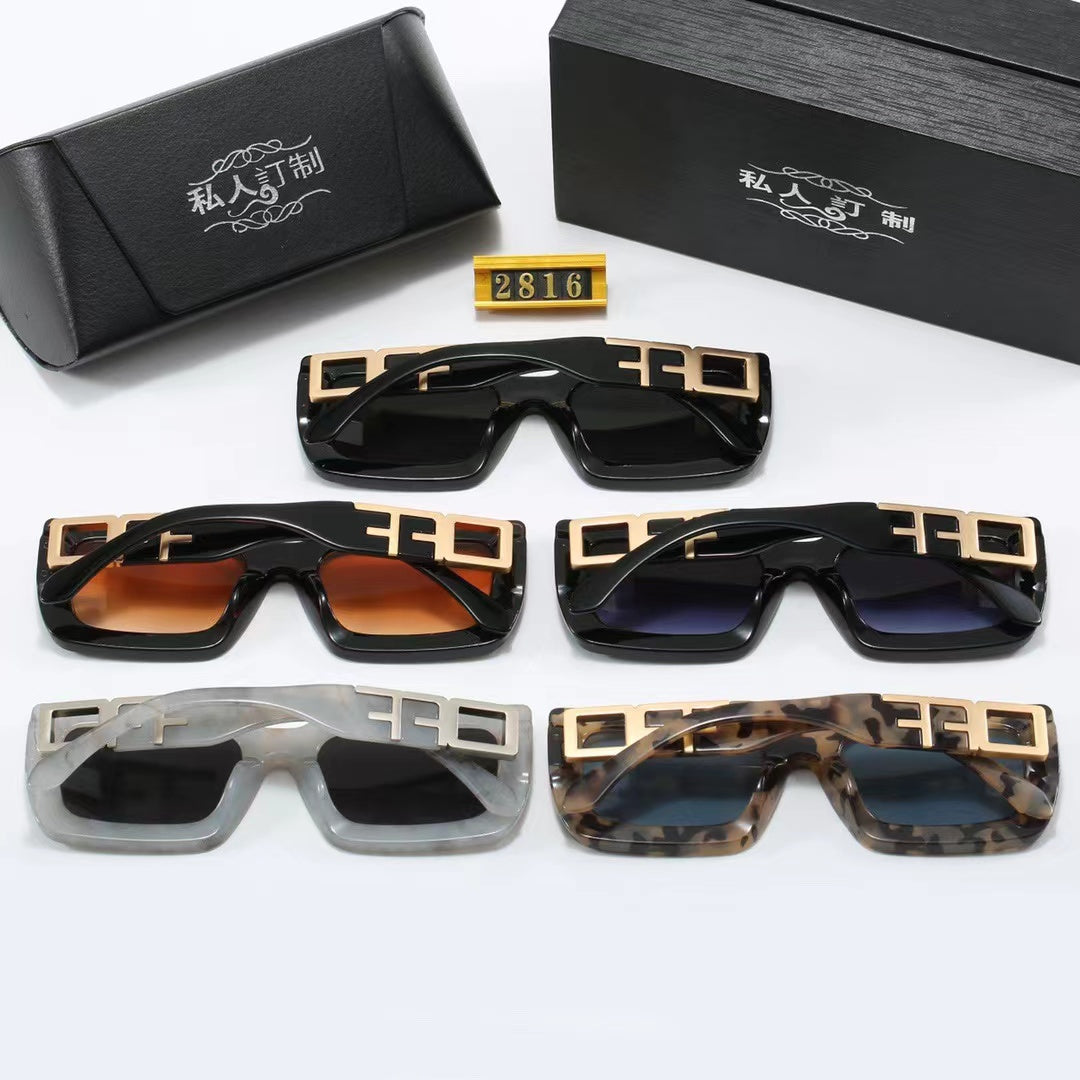 5-color fashionable FF letter polarized sunglasses