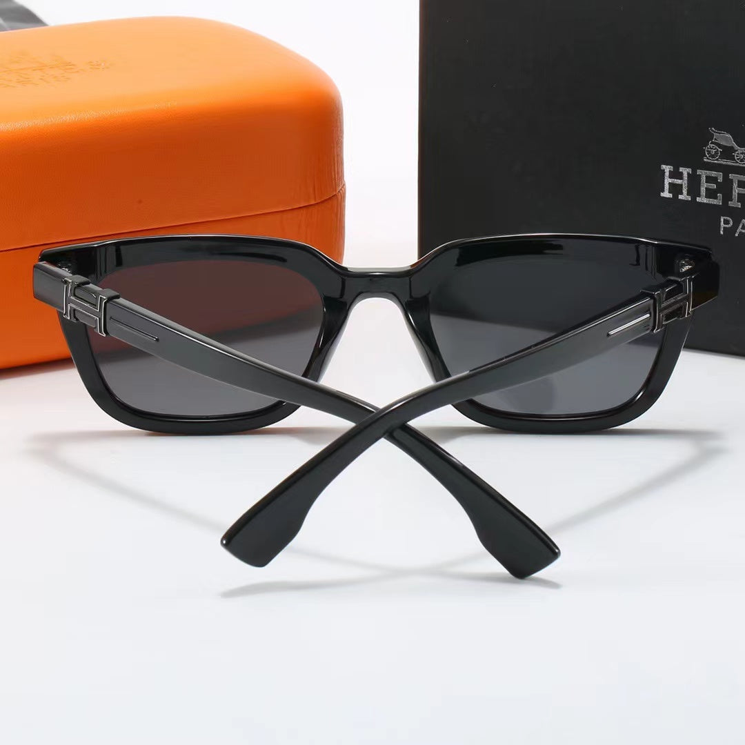 4-color fashionable HE letter temple polarized sunglasses