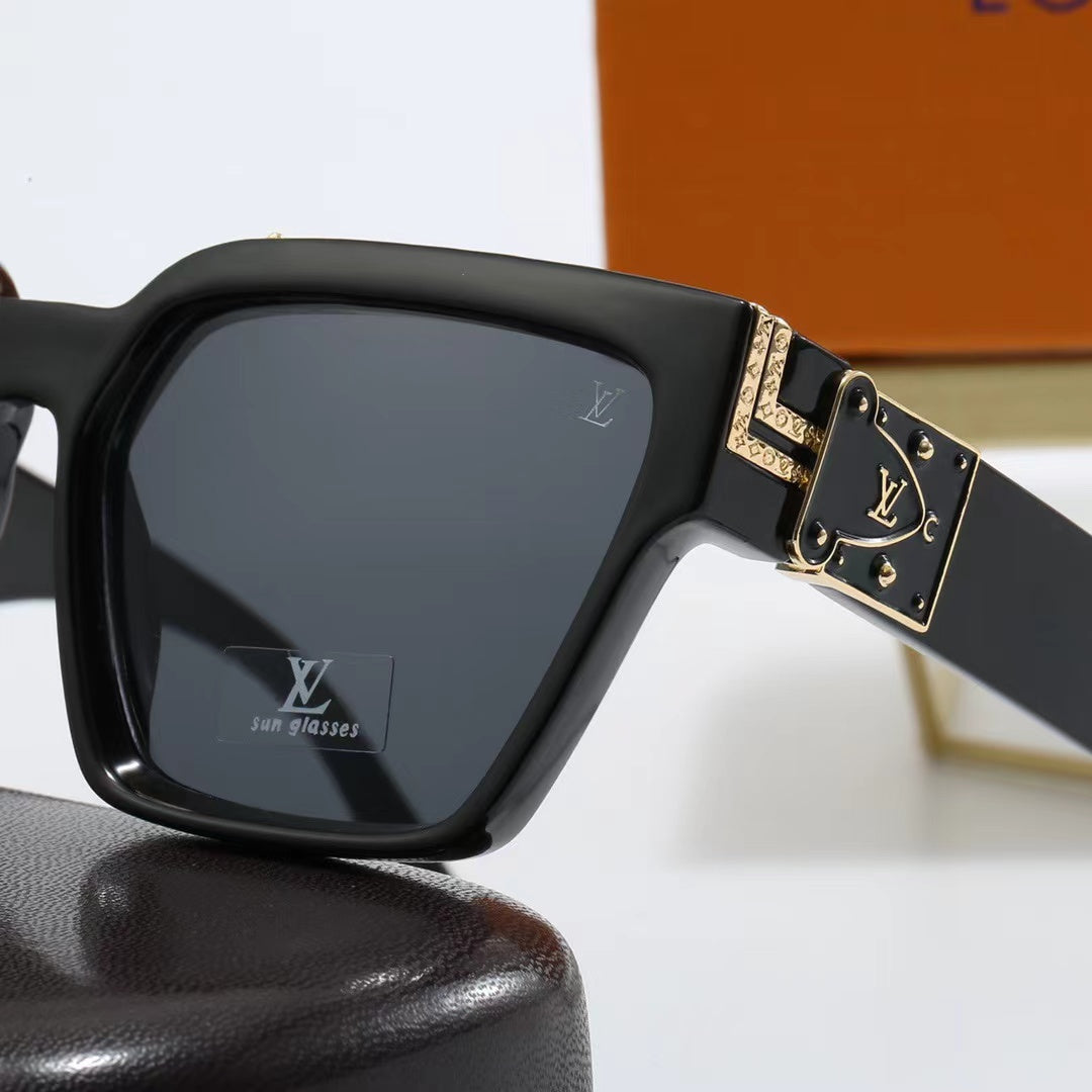 6-color fashionable VER letter temple polarized sunglasses