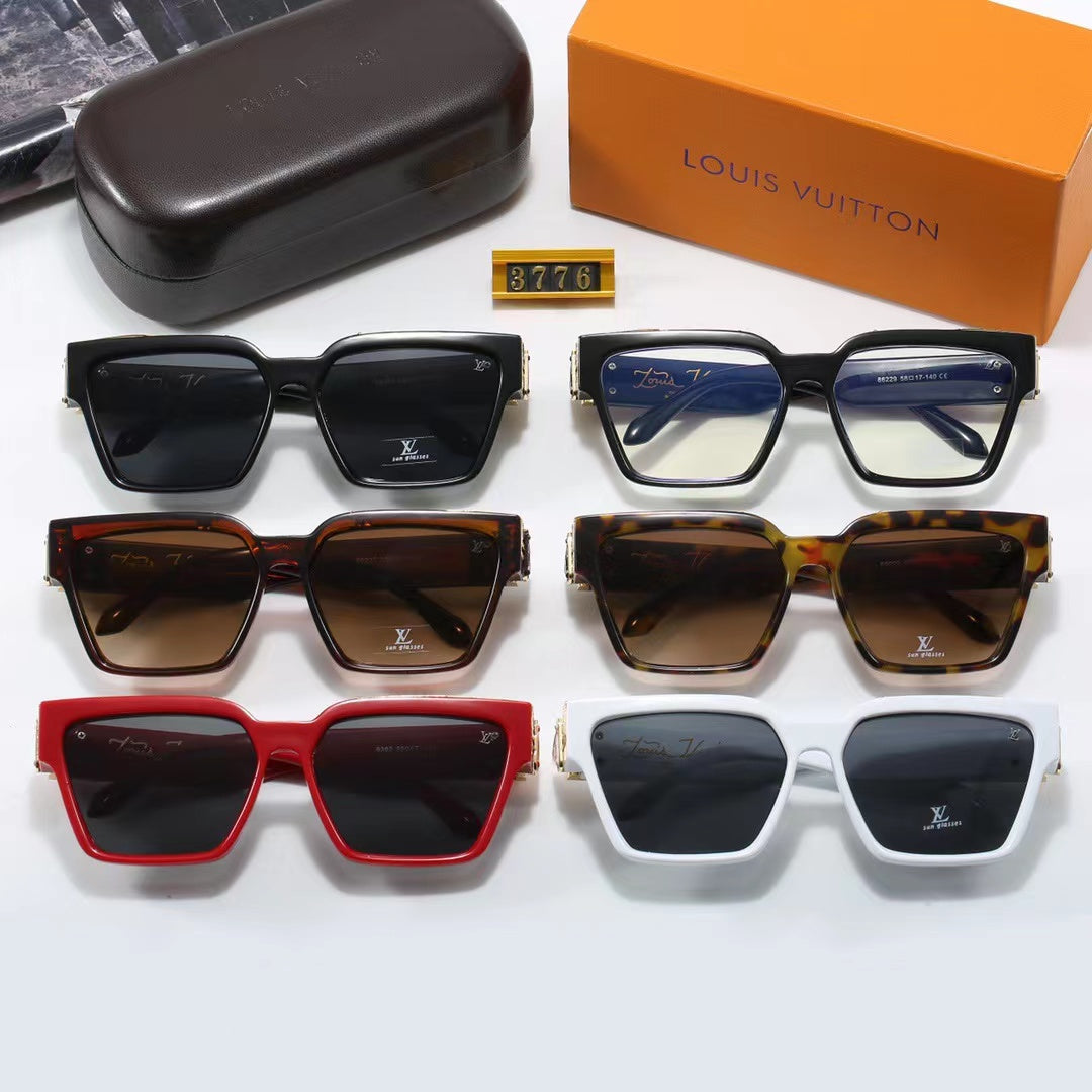 6-color fashionable VER letter temple polarized sunglasses