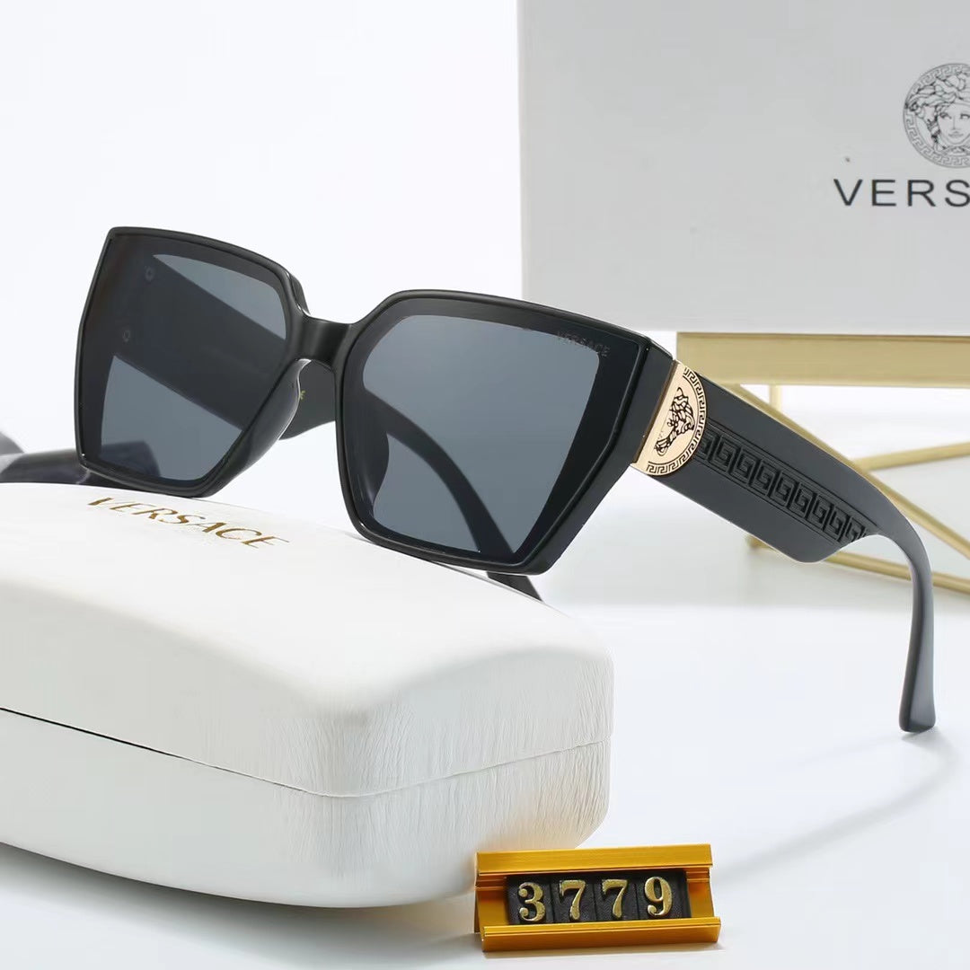 5-color fashionable VER letter temple polarized sunglasses