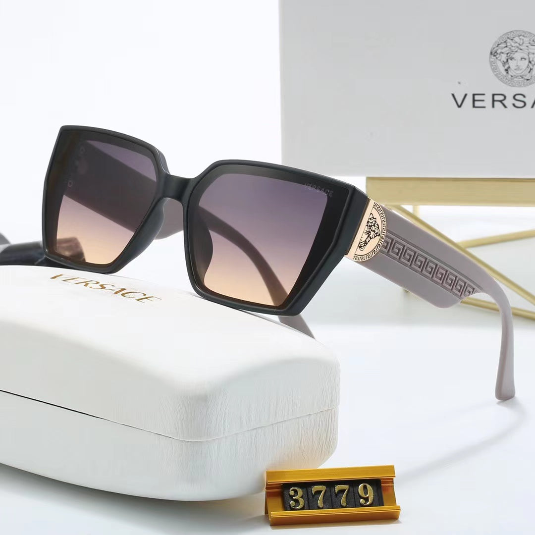 5-color fashionable VER letter temple polarized sunglasses