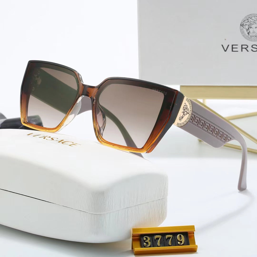 5-color fashionable VER letter temple polarized sunglasses