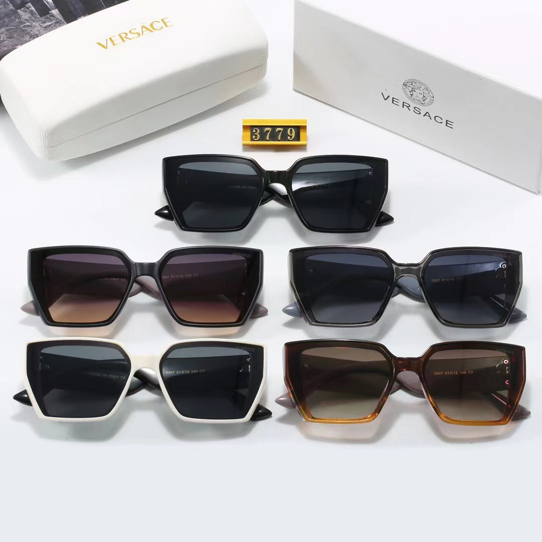 5-color fashionable VER letter temple polarized sunglasses